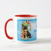 Glücklicher Howliday Schäferhund Tasse (Links)