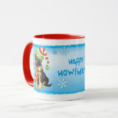 Glücklicher Howliday Schäferhund Tasse (Vorderseite Links)