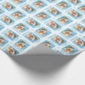 Glücklicher Howliday Toller Geschenkpapier (Ecke)