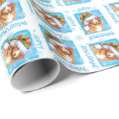 Glücklicher Howliday Toller Geschenkpapier (Rolleneckpunkt)