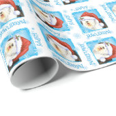 Glücklicher Howlidays alter englischer Schäferhund Geschenkpapier (Rolleneckpunkt)