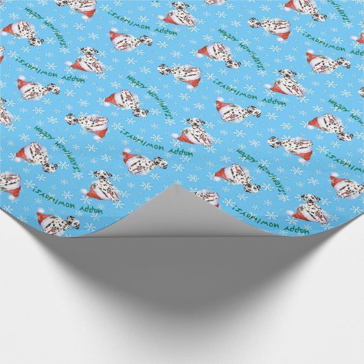 Glücklicher Howlidays Dalmatiner Geschenkpapier (Ecke)