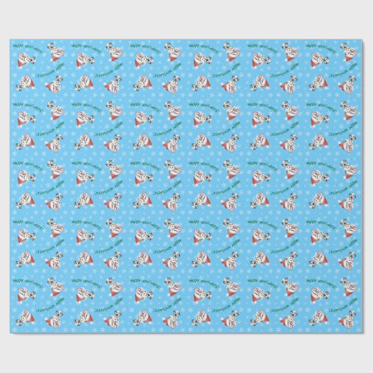 Glücklicher Howlidays Dalmatiner Geschenkpapier (Flach)