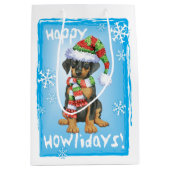 Glücklicher Howlidays Dobermann Mittlere Geschenktüte (Vorderseite)