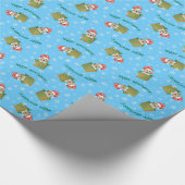 Glücklicher Howlidays englischer Setzer Geschenkpapier (Ecke)