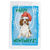 Glücklicher Howlidays englischer SpringerSpaniel Mittlere Geschenktüte (Rückseite)