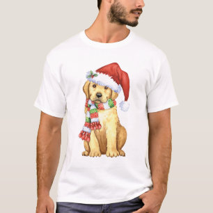 Glücklicher Howlidays gelber Labrador T-Shirt