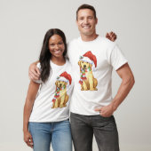 Glücklicher Howlidays gelber Labrador T-Shirt (Unisex)