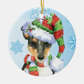 Glücklicher Howlidays glatter Collie Keramik Ornament (Vorne)