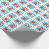 Glücklicher Howlidays Irischer Setter Geschenkpapier (Ecke)