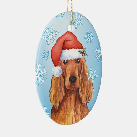 Glücklicher Howlidays Irischer Setter Keramikornament (Rechts)