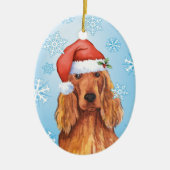 Glücklicher Howlidays Irischer Setter Keramikornament (Vorne)