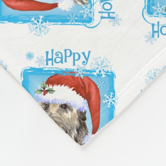 Glücklicher Howlidays irischer Wolfhound Fleecedecke (Ecke)