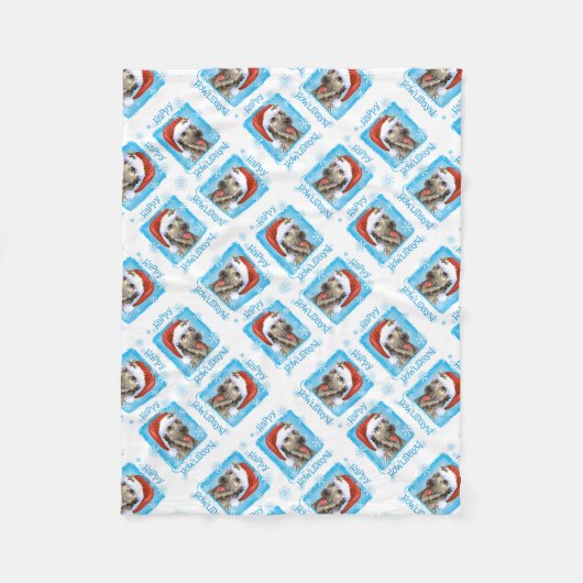 Glücklicher Howlidays irischer Wolfhound Fleecedecke (Vorderseite)