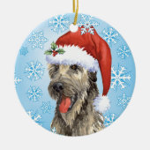 Glücklicher Howlidays irischer Wolfhound Keramikornament (Vorne)