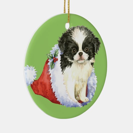 Glücklicher Howlidays Japaner Chin Keramikornament (Rechts)