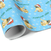Glücklicher Howlidays Mastiff Geschenkpapier (Rolleneckpunkt)