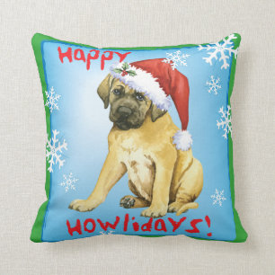 Glücklicher Howlidays Mastiff Kissen