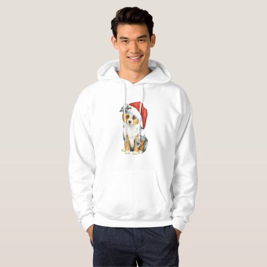 Glücklicher Howlidays mini amerikanischer Schäfer Hoodie (Vorne ganz)
