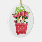 Glücklicher Howlidays Pembroke-WaliserCorgi Keramik Ornament (Rechts)