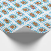 Glücklicher Howlidays Pudel Geschenkpapier (Ecke)