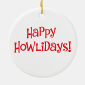 Glücklicher Howlidays Samoyed Keramik Ornament (Hinten)