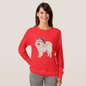 Glücklicher Howlidays Samoyed T-Shirt (Vorne ganz)