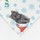 Glücklicher Howlidays Schipperke Fleecedecke (Ecke)
