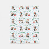 Glücklicher Howlidays Schlittenhund Fleecedecke (Vorderseite)