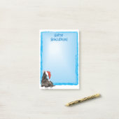 Glücklicher Howlidays Scottish Terrier Post-it Klebezettel (Auf Schreibtisch)