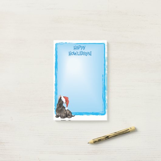 Glücklicher Howlidays Scottish Terrier Post-it Klebezettel (Auf Schreibtisch)