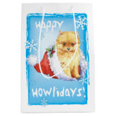 Glücklicher Howlidays Spitz Mittlere Geschenktüte (Vorderseite)