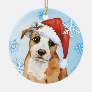 Glücklicher Howlidays Staffordshire Bullterrier Keramik Ornament