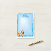 Glücklicher Howlidays Steinhaufen Terrier Post-it Klebezettel (Auf Schreibtisch)