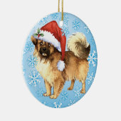Glücklicher Howlidays TibetanerSpaniel Keramikornament (Rechts)