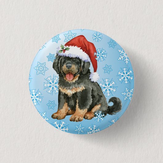 Glücklicher Howlidays tibetanischer Mastiff Button (Vorderseite)