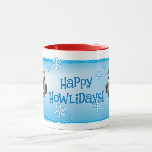 Glücklicher Howlidays Treeing Wanderer Tasse (Zentrum)