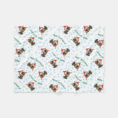 Glücklicher Howlidays Zwergpinscher Fleecedecke (Vorderseite (Horizontal))