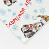 Glücklicher Howlidays Zwergschnauzer Fleecedecke (Ecke)