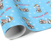 Glücklicher Howlidays Zwergschnauzer Geschenkpapier (Rolleneckpunkt)