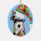 Glücklicher Howlidays Zwergschnauzer Keramik Ornament (Rechts)