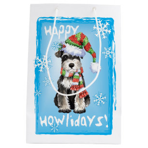 Glücklicher Howlidays Zwergschnauzer Mittlere Geschenktüte