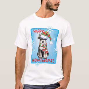 Glücklicher Howlidays Zwergschnauzer T-Shirt