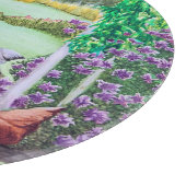 Glücklicher Hühnergarten  Schneidebrett (Ecke)