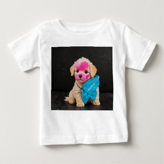glücklicher Hund Baby T-shirt (Vorderseite)