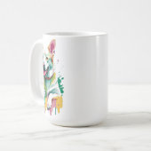 Glücklicher Hund, der ein Eis isst Kaffeetasse (Vorderseite Links)