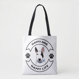 Glücklicher Hund, glückliches Leben Tasche