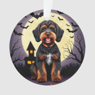 Glücklicher Hund im Halloween-Stil Ornament