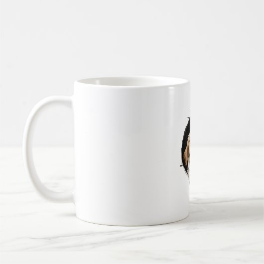 Glücklicher Hund   Kaffeetasse (Links)