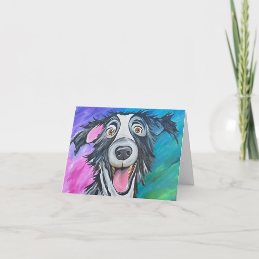 GLÜCKLICHER HUND KARTEN (Vorderseite)